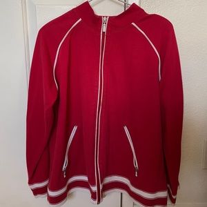 Vintage Red Sport Zip Up Jacket